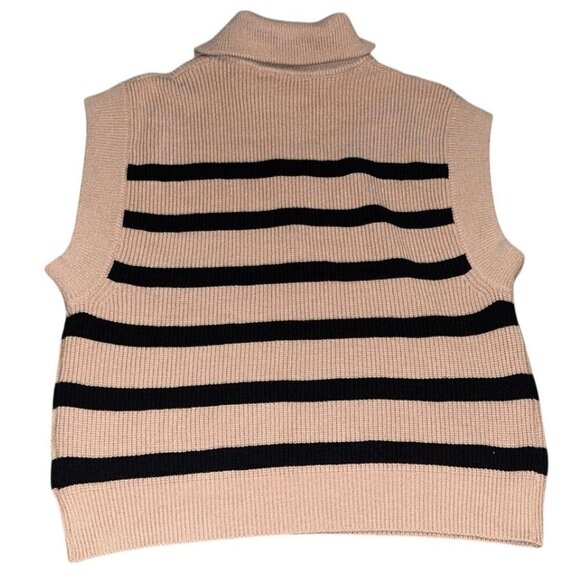 Tan and black striped sweater vest - Picture 5 of 5